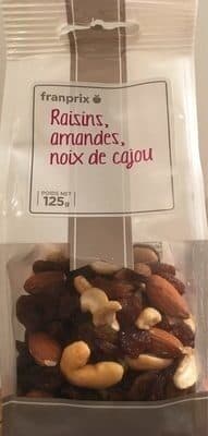 Franprix Raisins, amandes, noix de cajou packshot