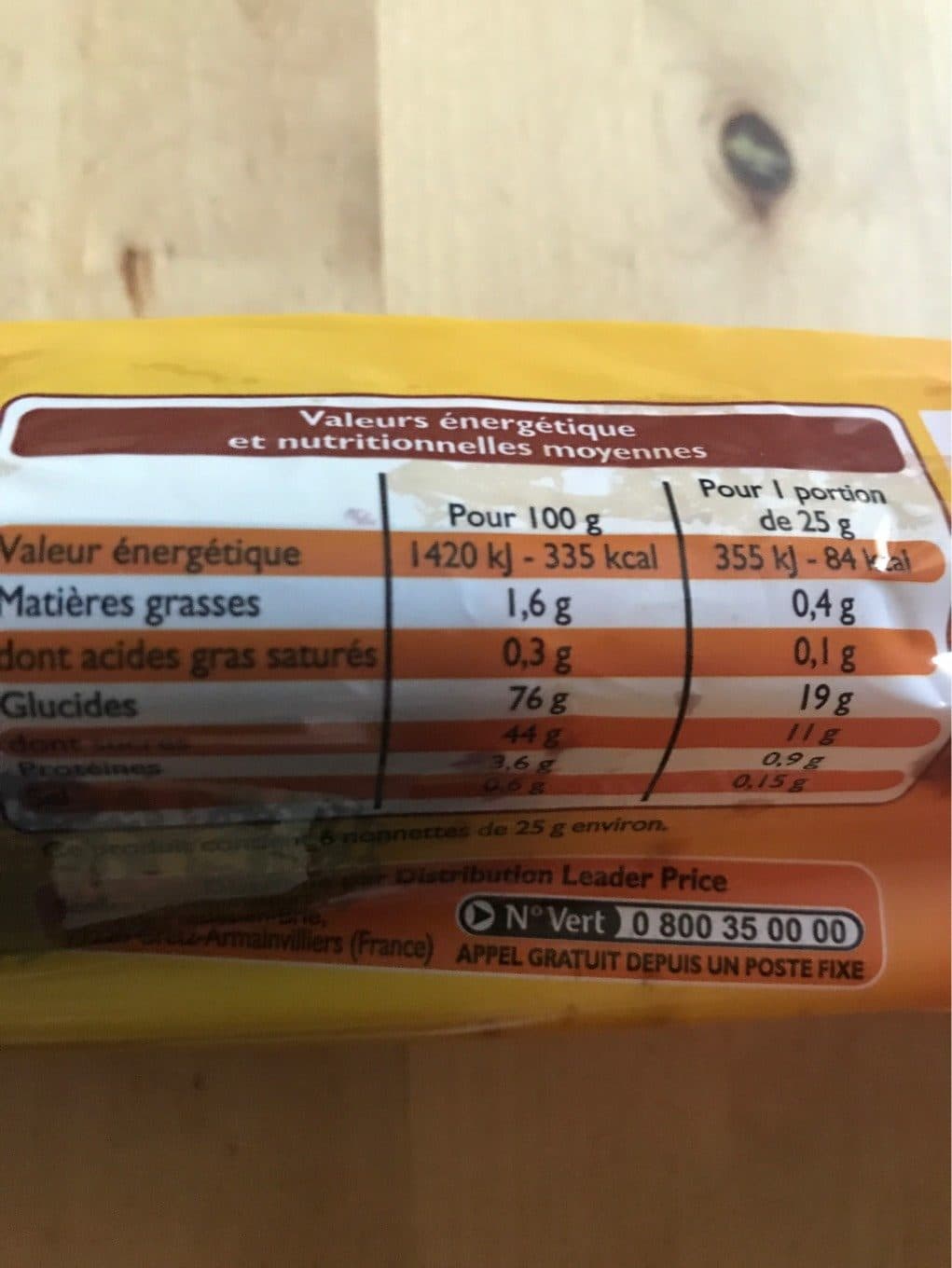 Leader Price Nonnettes packshot