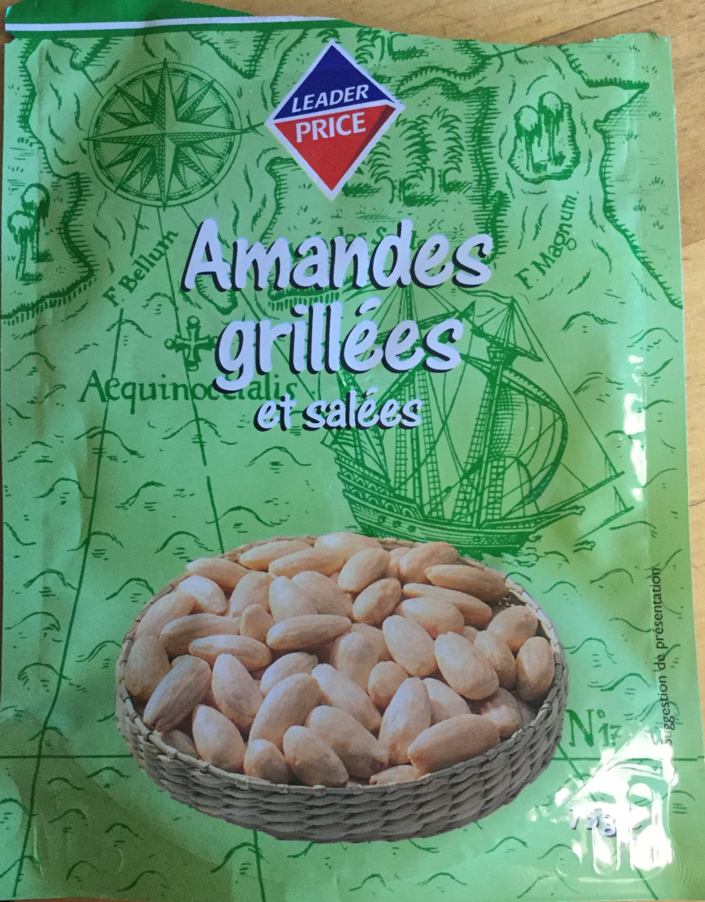Leader Price Amandes grillées et salées packshot
