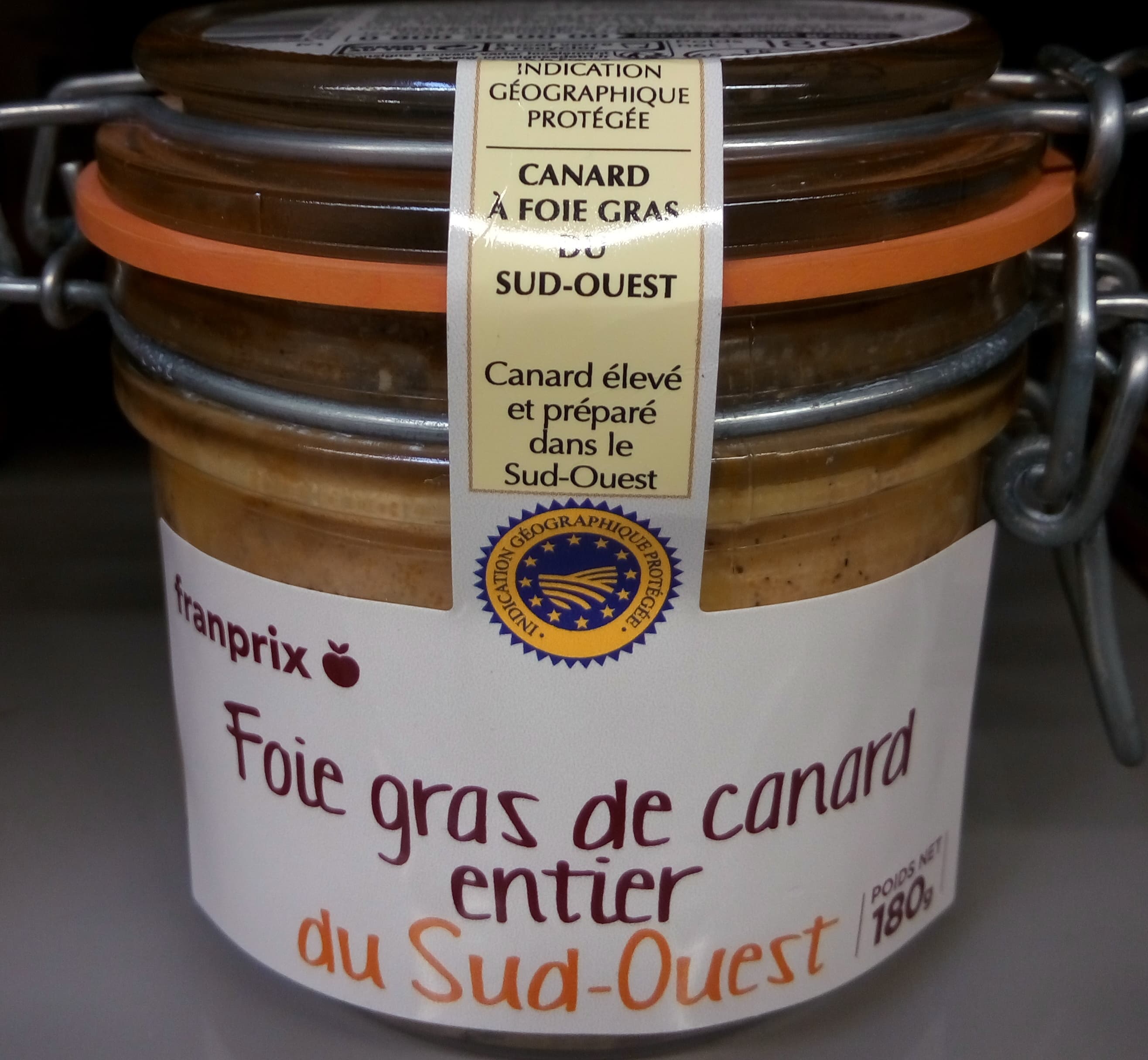 Franprix Foie gras de canard entier du Sud-Ouest packshot