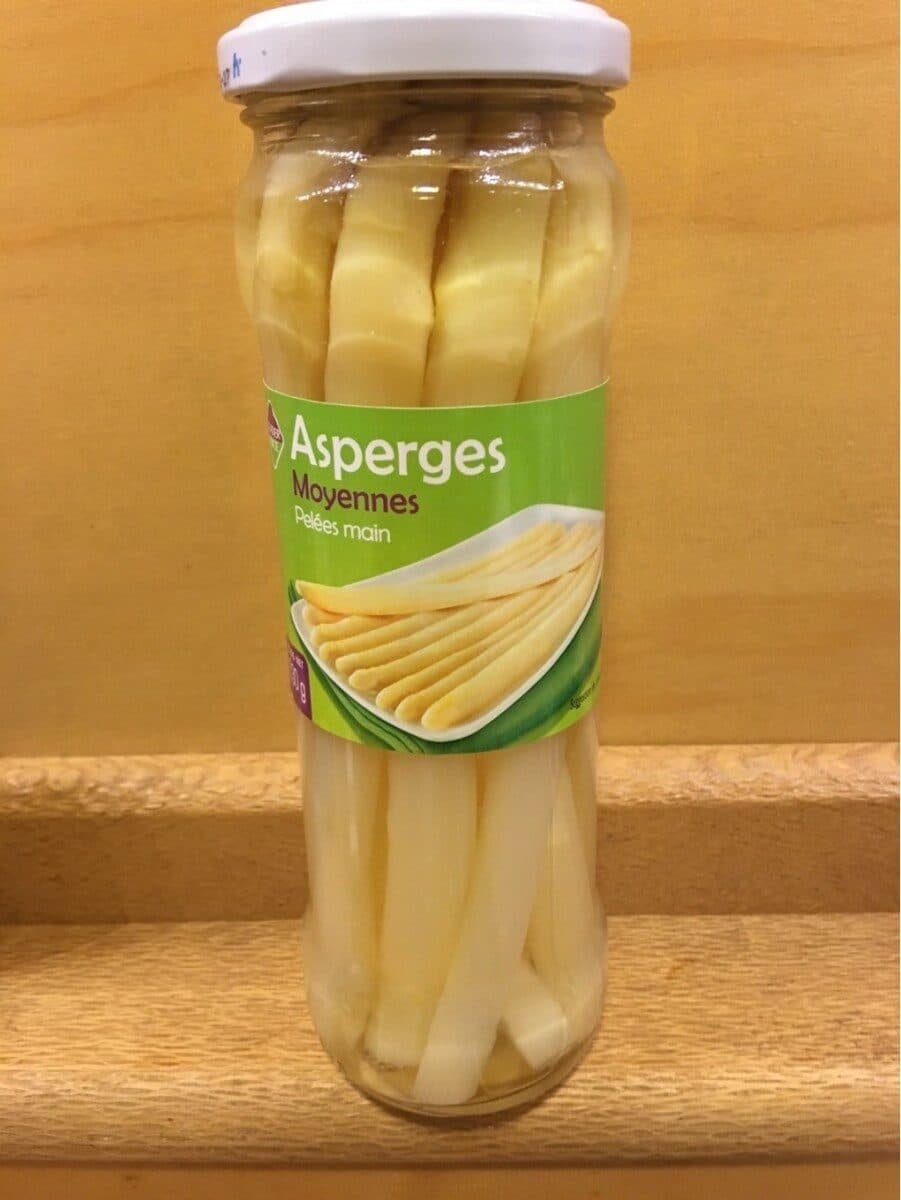 Leader Price Asperges pelées main Poids net égoutté packshot