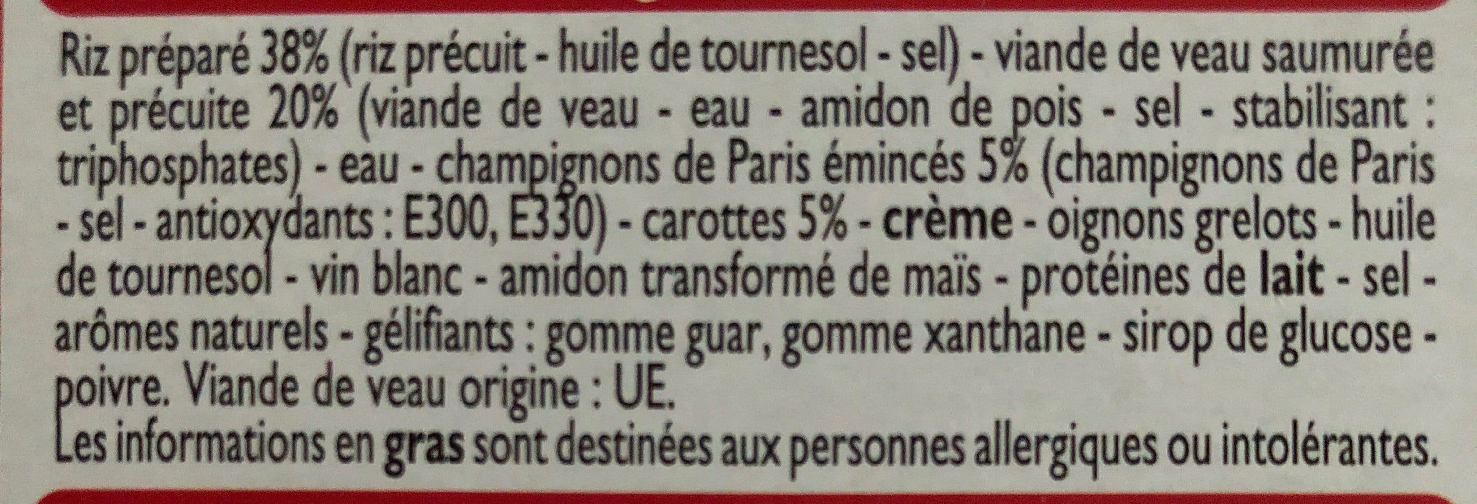 Leader Price Blanquette de Veau et son riz packshot