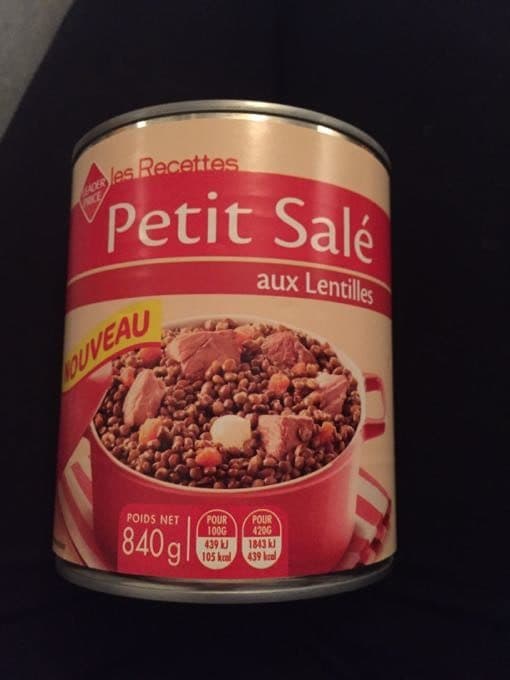 Leader Price Petit Salé Aux Lentilles packshot