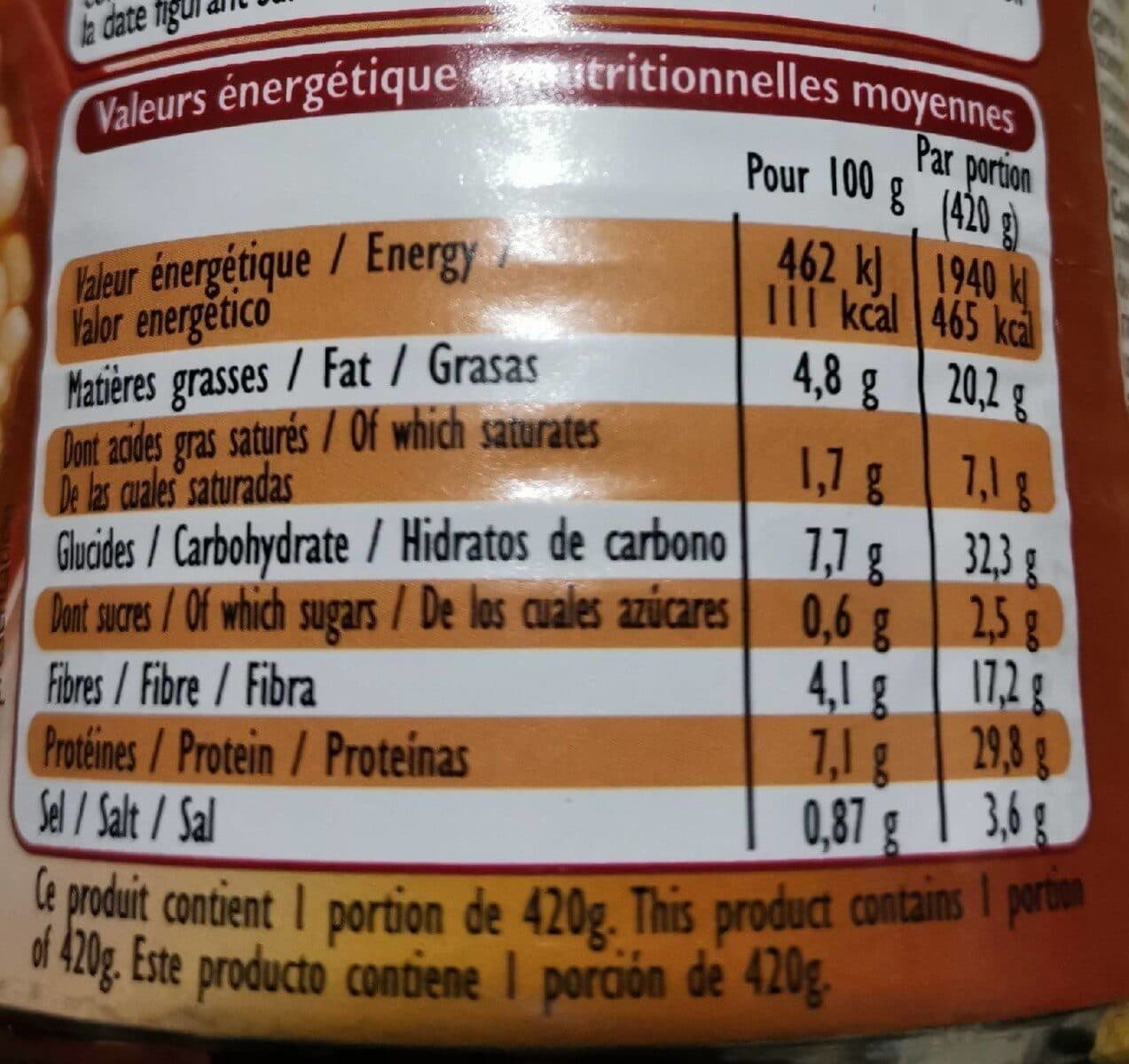 Leader Price Cassoulet aux haricots blanc packshot