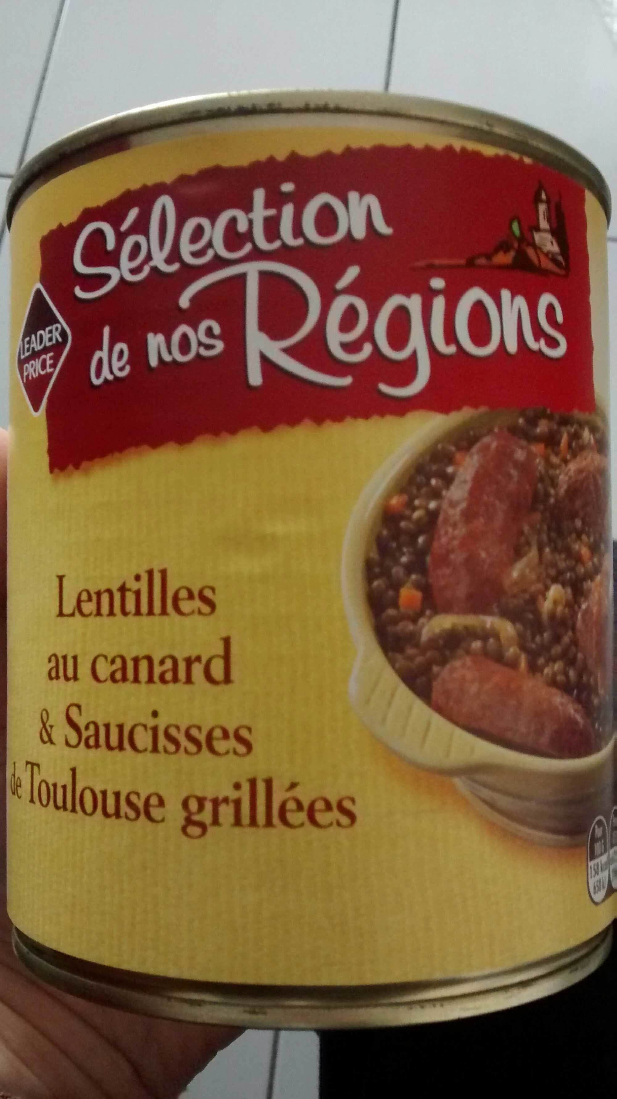 Leader Price Saucisses lentilles canard packshot