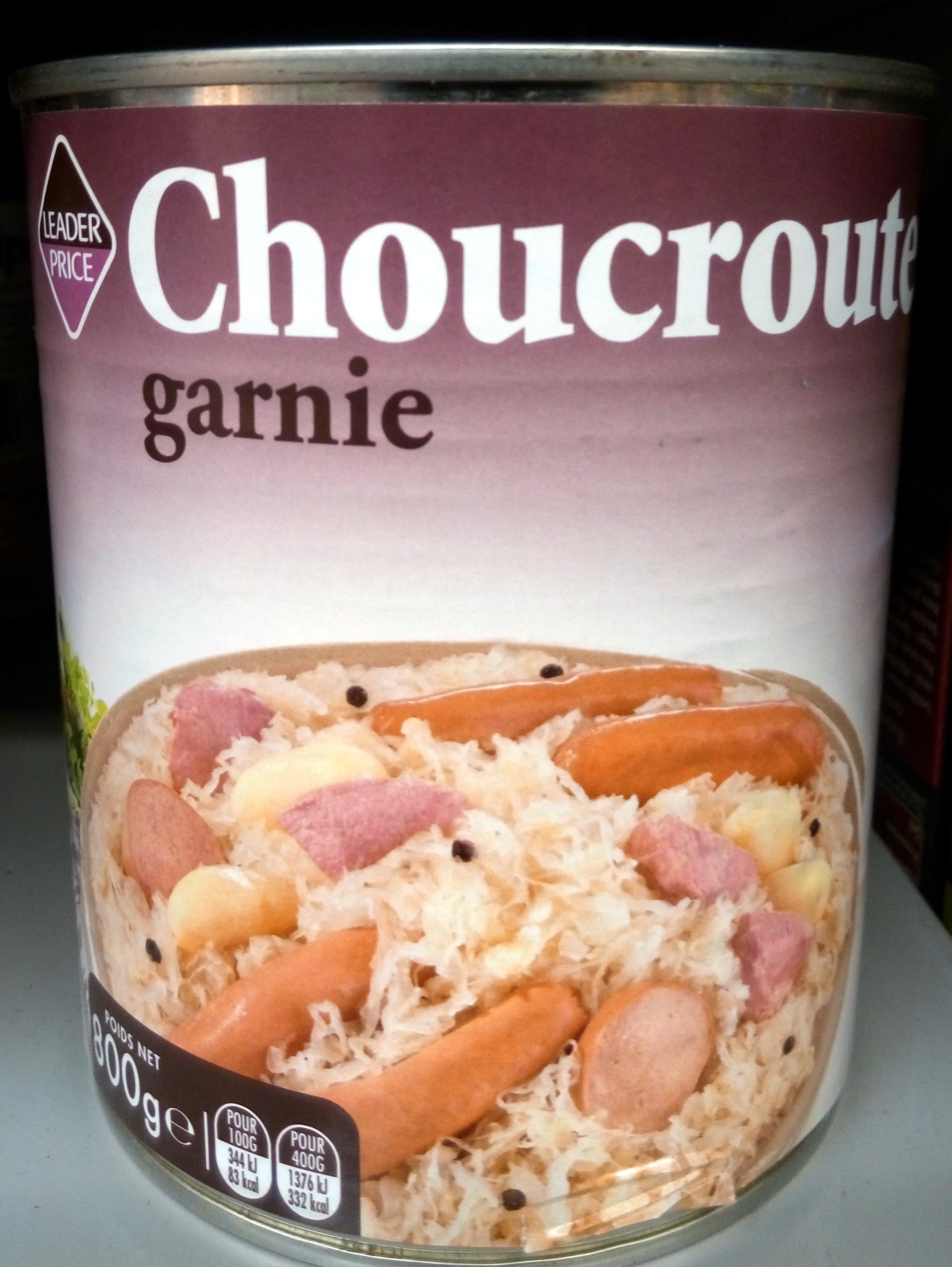 Leader Price Choucroute garnie packshot