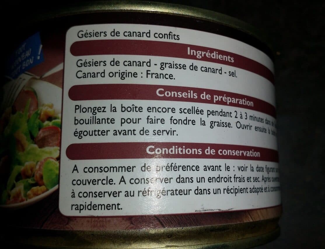 Leader Price Gesiers De Canard Confits packshot