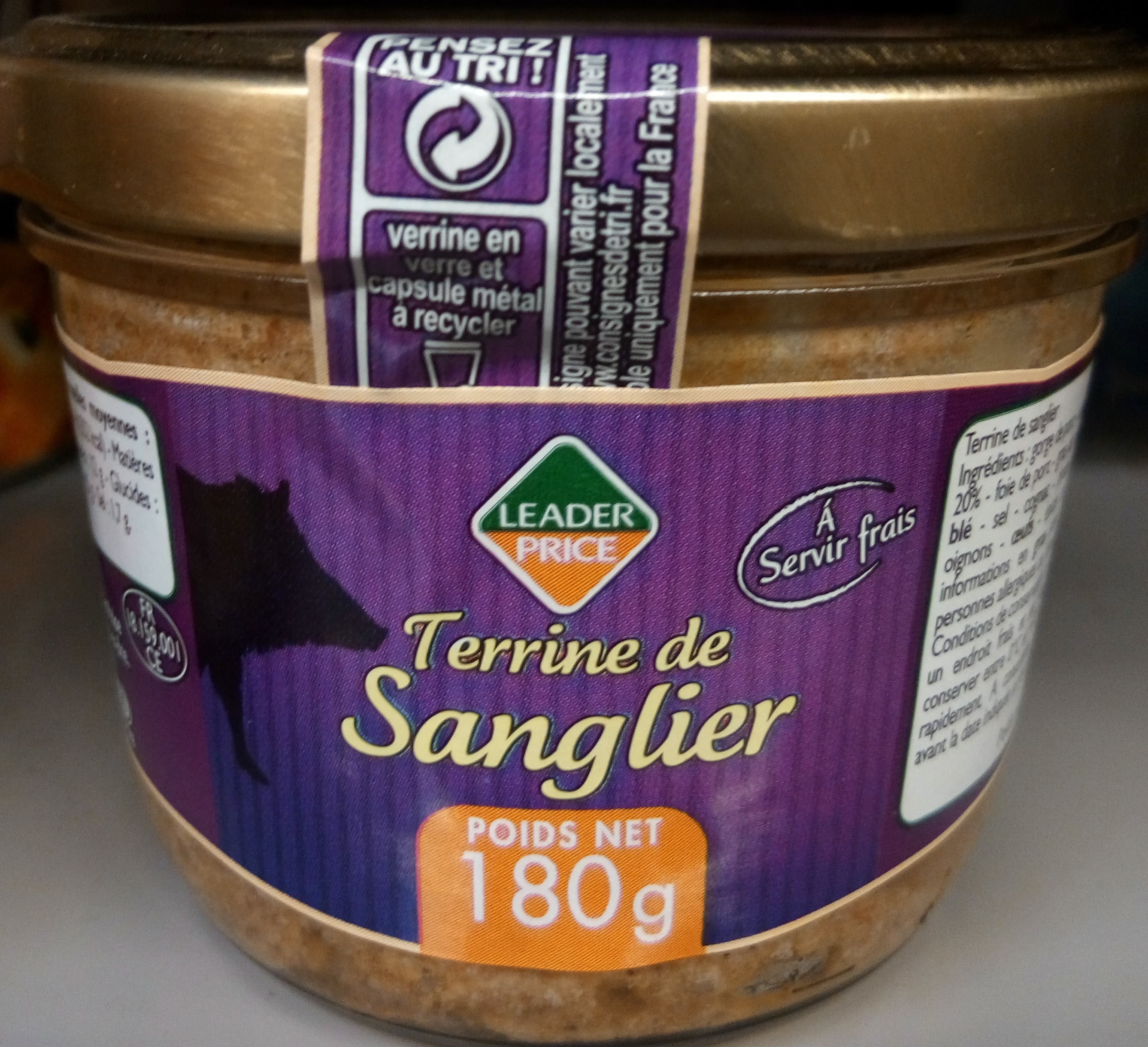 Leader Price Terrine de sanglier packshot