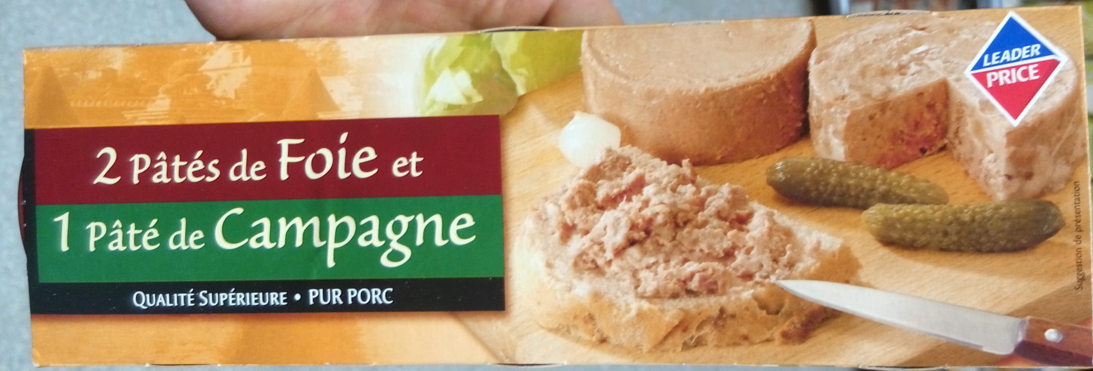 Leader Price 2 Pâtés de Foie et Pâté de Campagne packshot