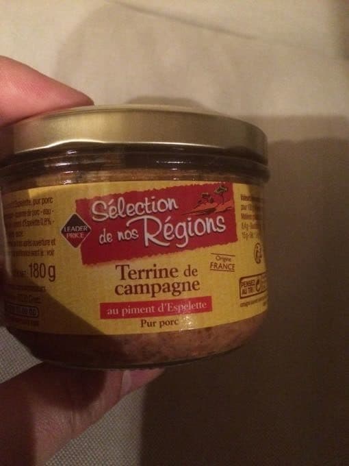 Leader Price Terrine De Campagne Au Piment D'espelette packshot