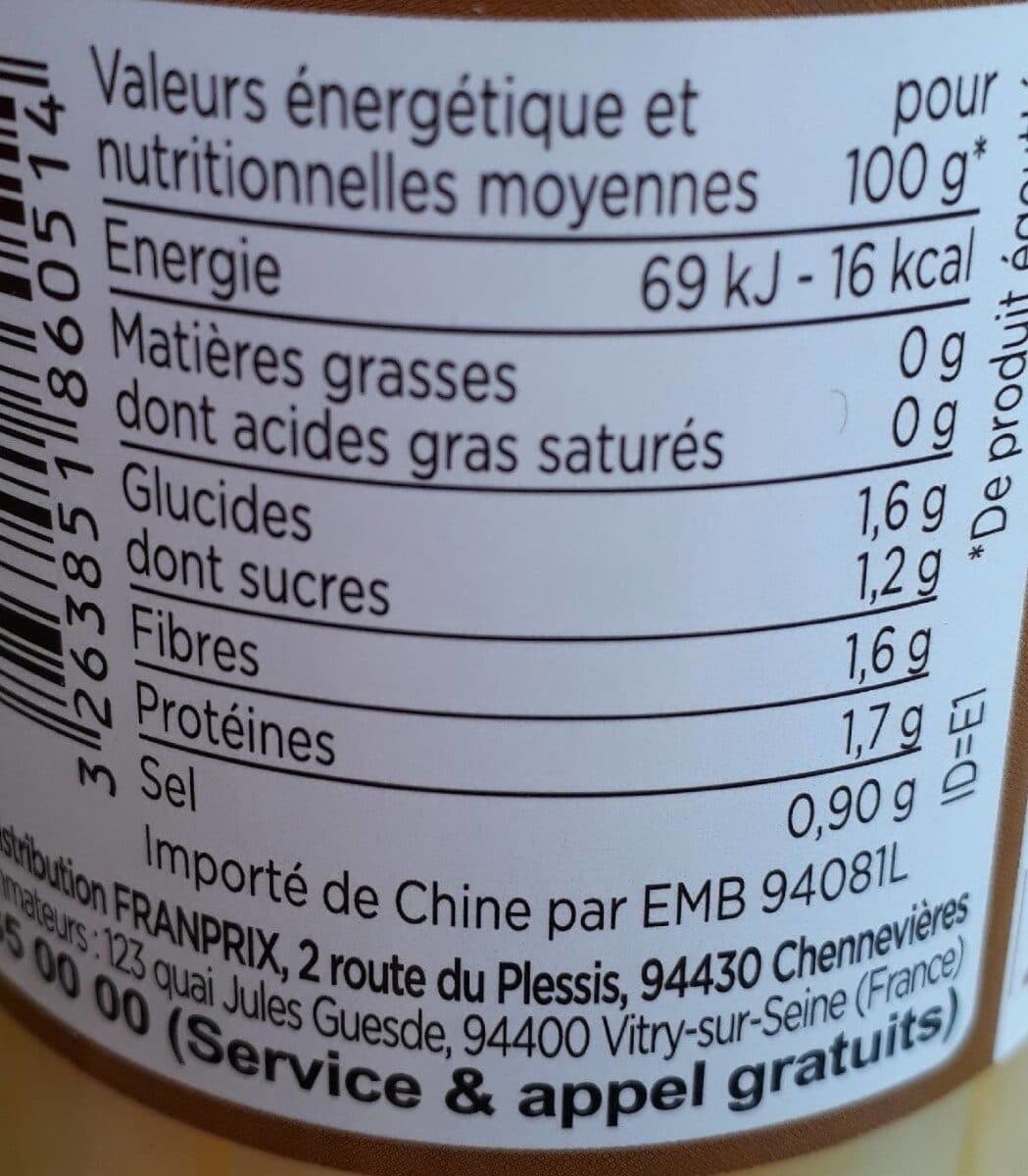 Franprix Asperges blanches calibre moyen packshot