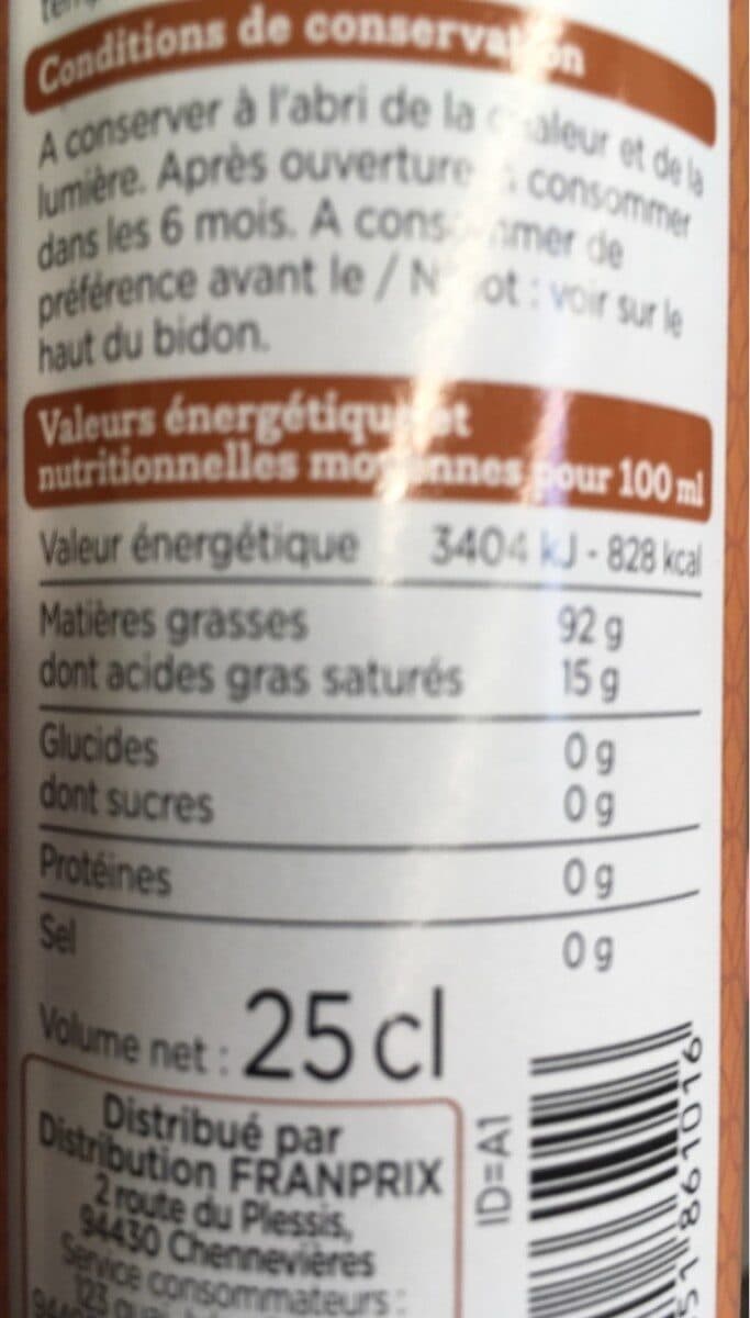 Franprix huile vierge de sesame toaste packshot