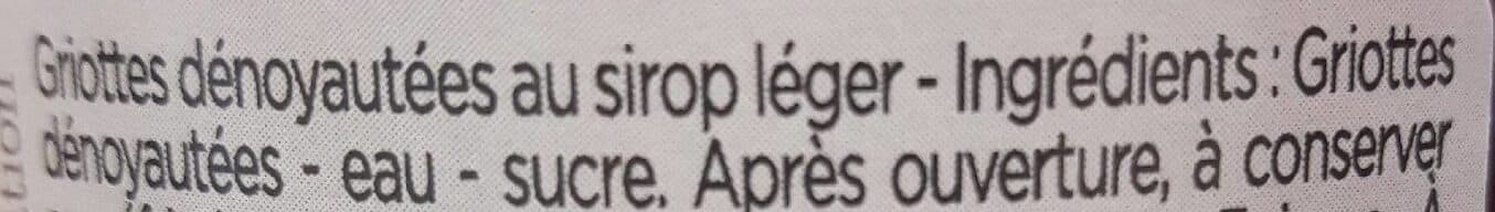 Franprix Griottes denoyautees au sirop léger packshot