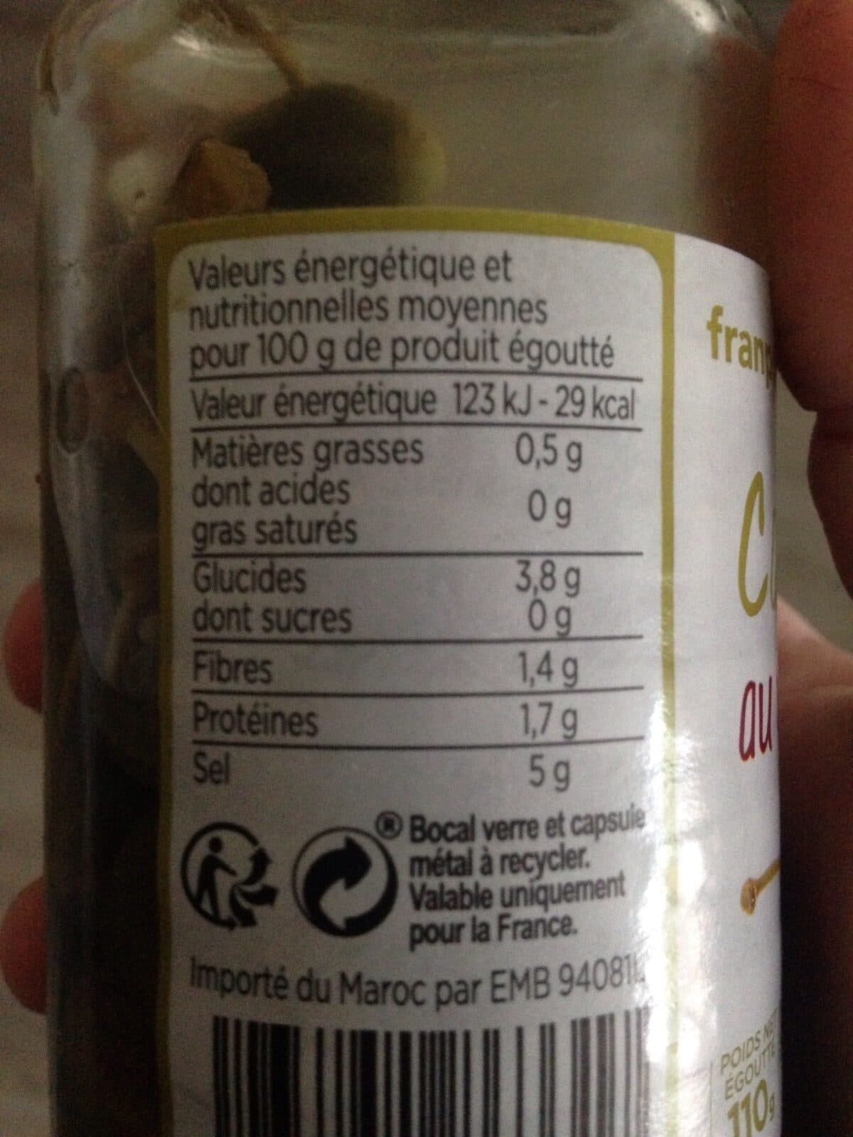 Franprix Caprons au vinaigre packshot