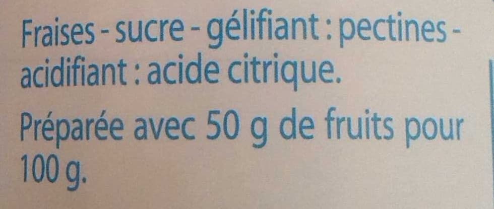 Leader Price Fine Ligne Confiture Fraise packshot