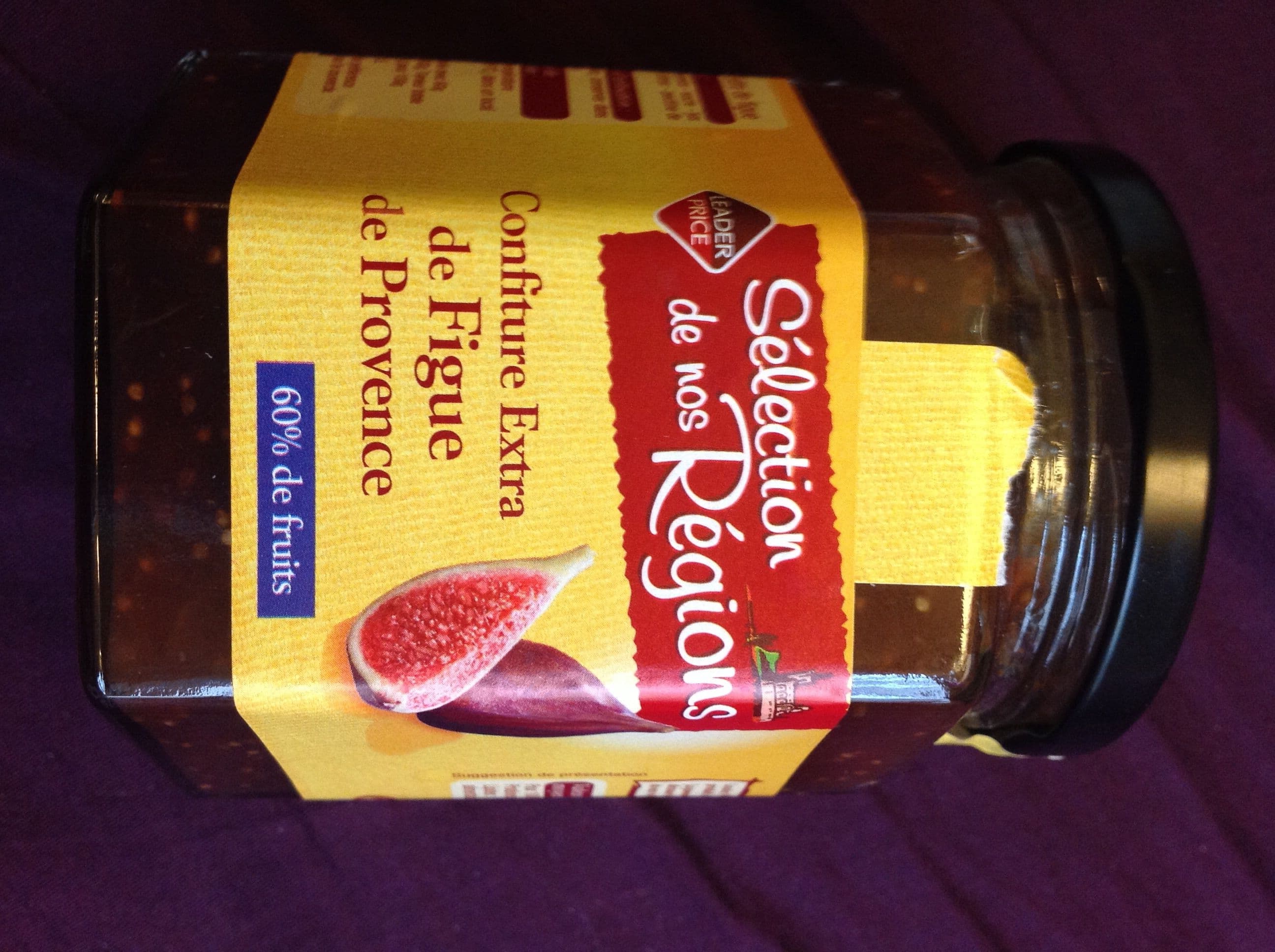 Leader Price Confiture extra de figue de Provence packshot
