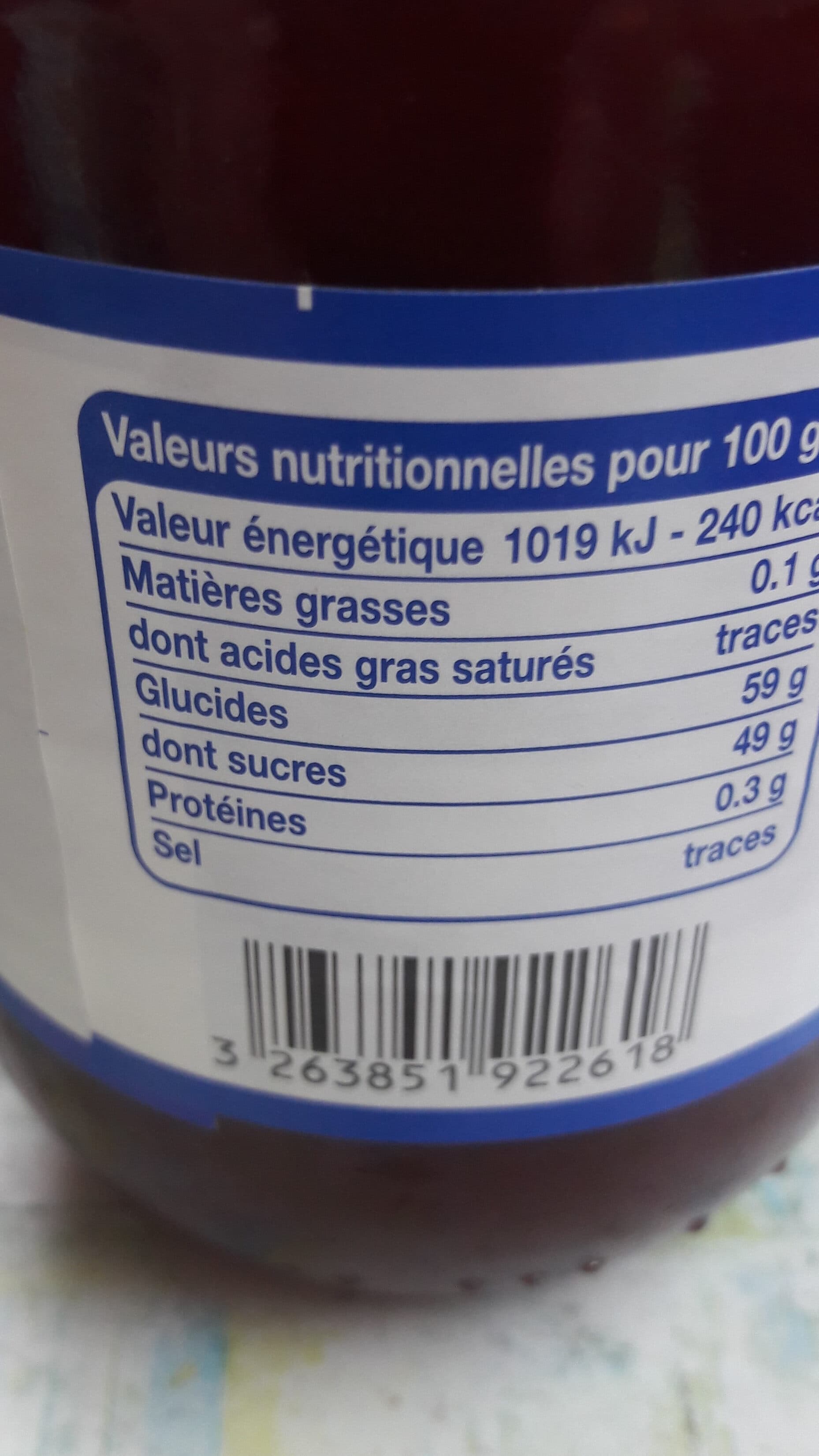 Leader Price Confiture Fraise packshot