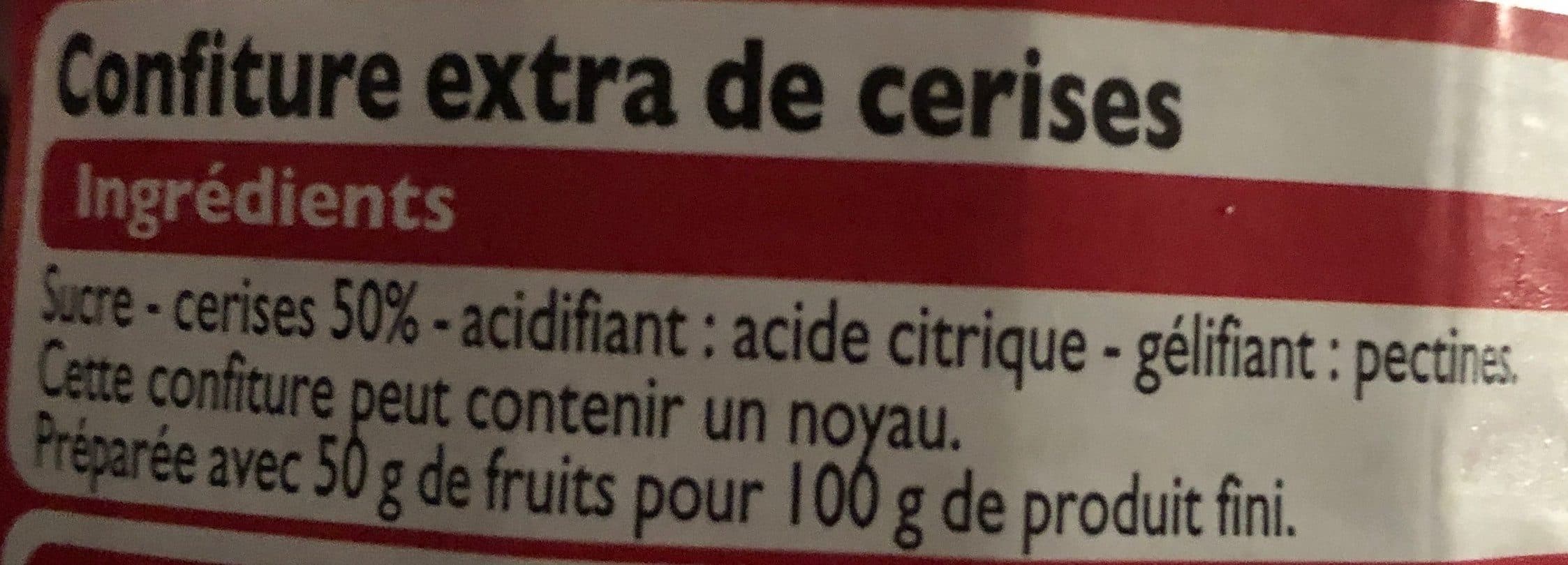 Leader Price Confiture extra de cerise packshot