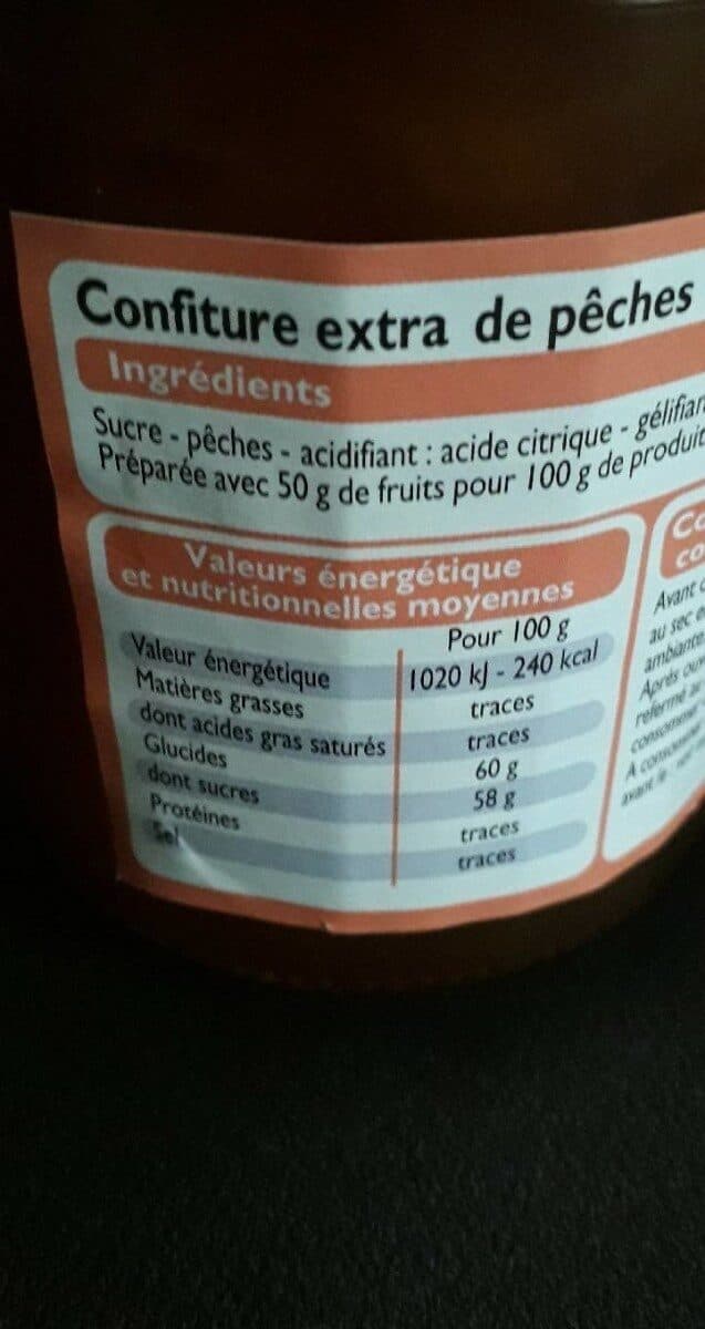 Leader Price Confiture de pêche packshot