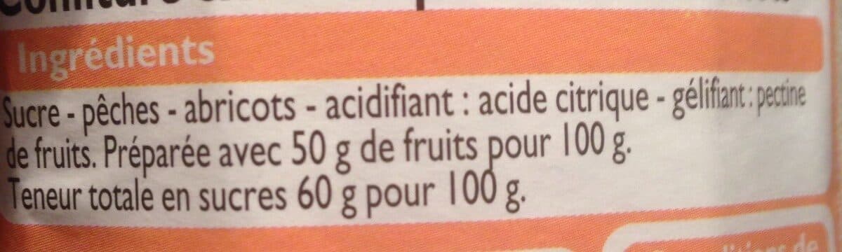 Leader Price Confiture peche abricot bio packshot