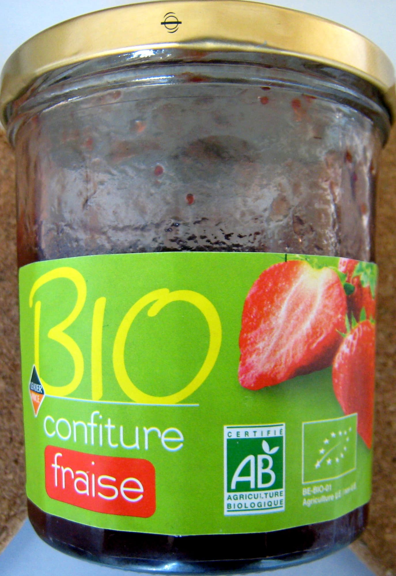 Leader Price Confiture extra de fraise Bio Leader Price packshot