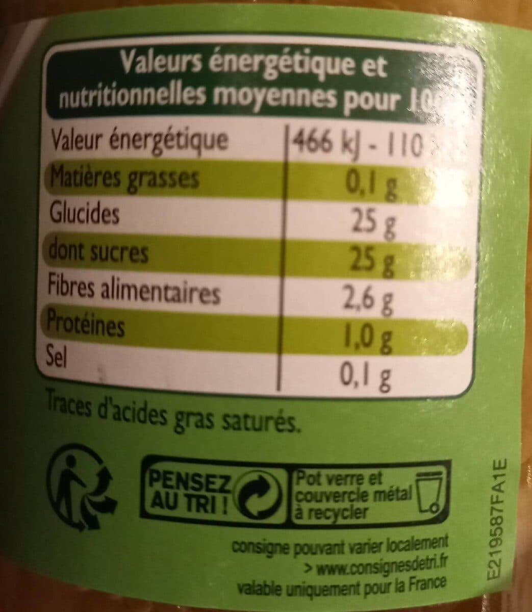 Leader Price Compote rhubarbe avec morceaux packshot