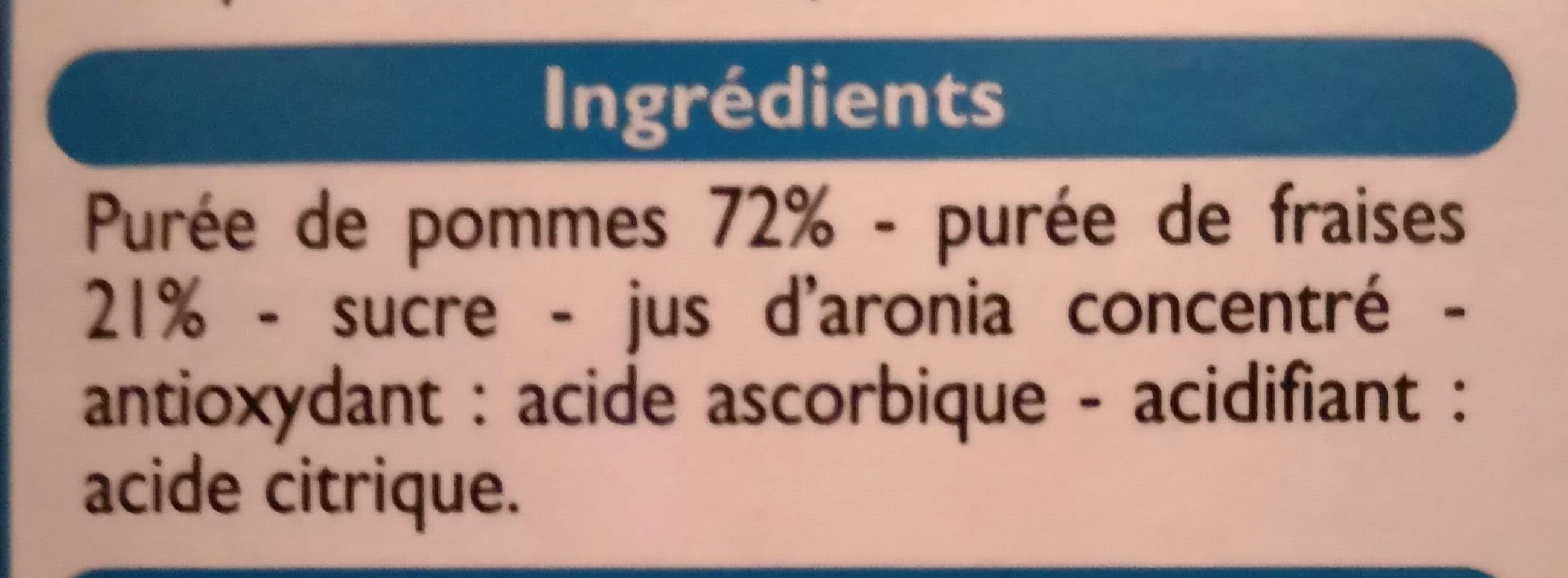 Leader Price Compote Gourde Pomme-fraise, 4x90g packshot