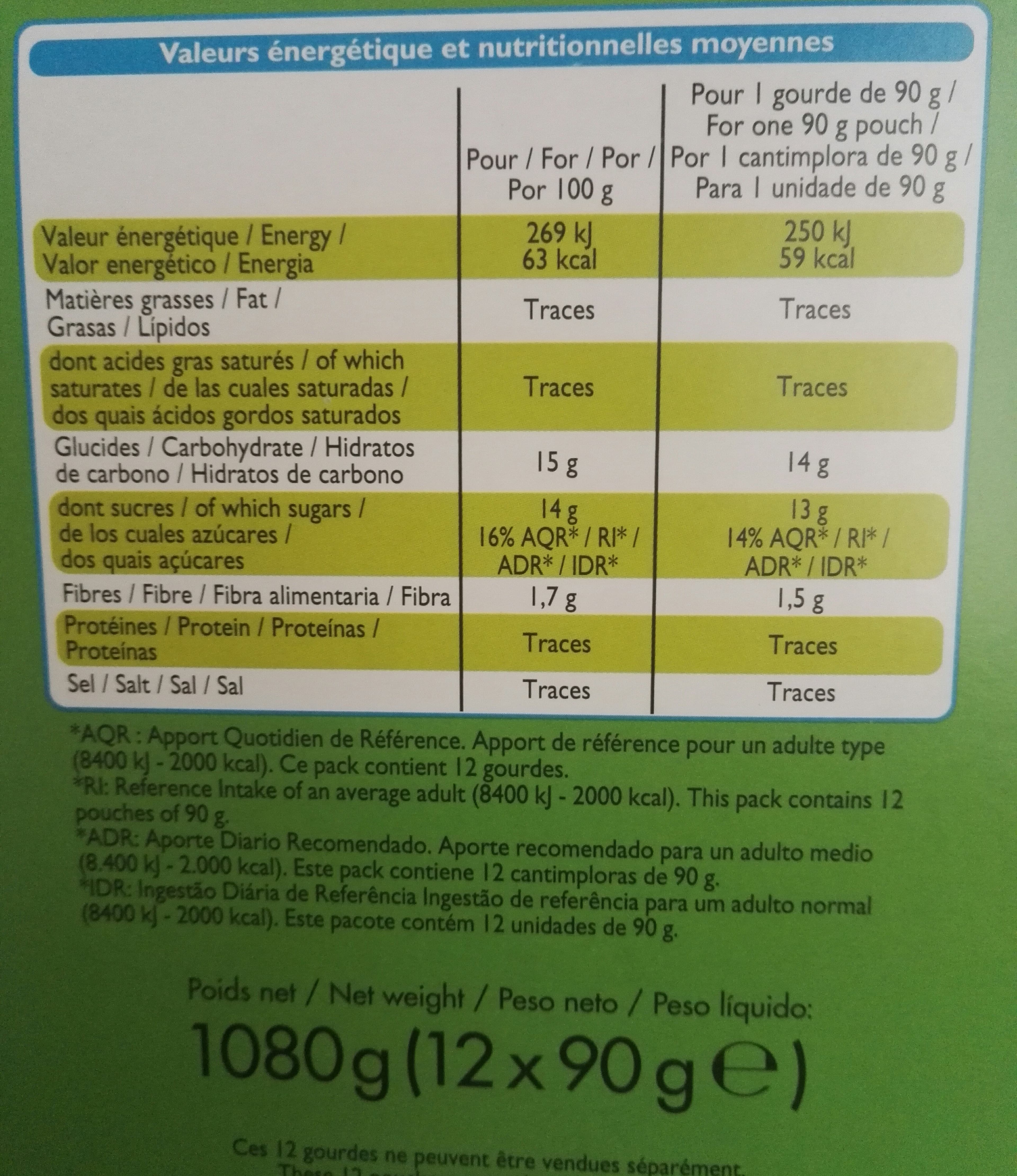 Leader Price Compotes en gourde Pomme packshot