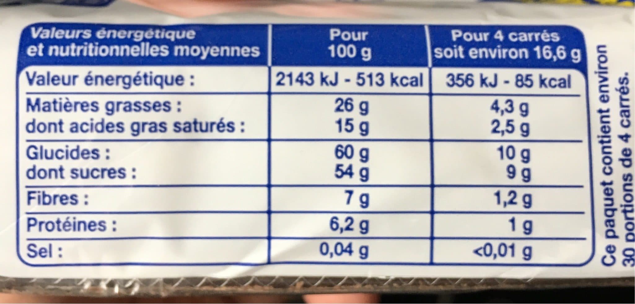 Le prix gagnant Chocolat 100gx5 packshot