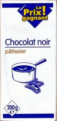 LE PRIX GAGNANT ! Chocolat noir patissier packshot