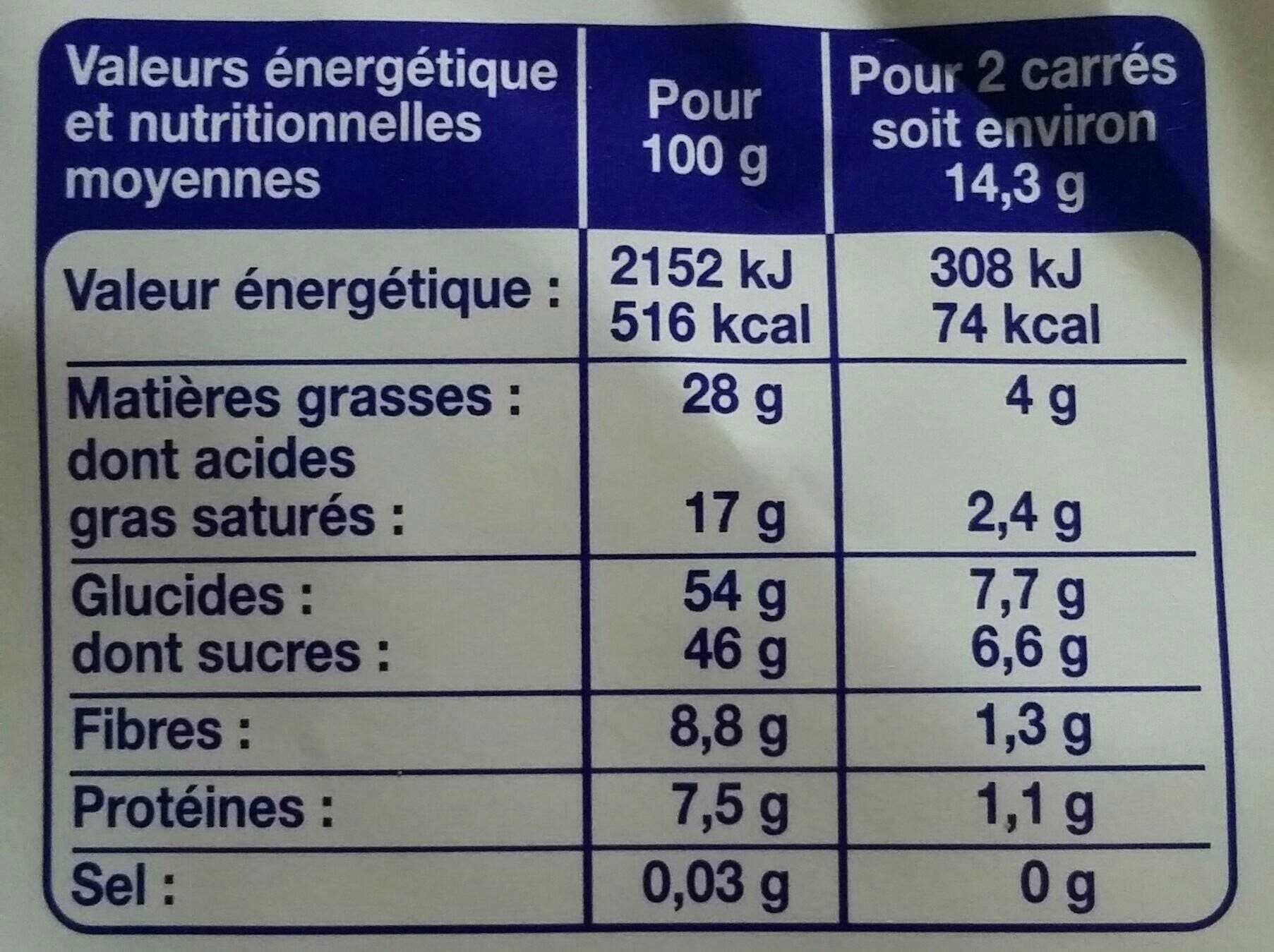 Le Prix Gagnant Chocolat noir pâtissier packshot