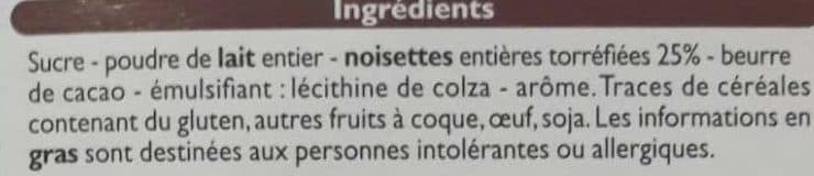 Leader Price Chocolat Blanc aux Noisettes packshot