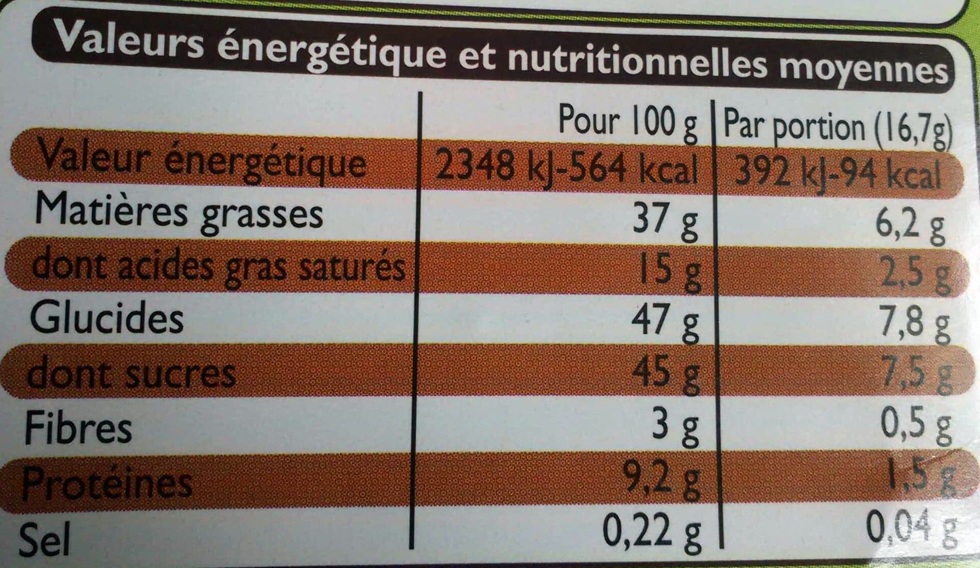 Leader Price Chocolat Lait Noisettes packshot