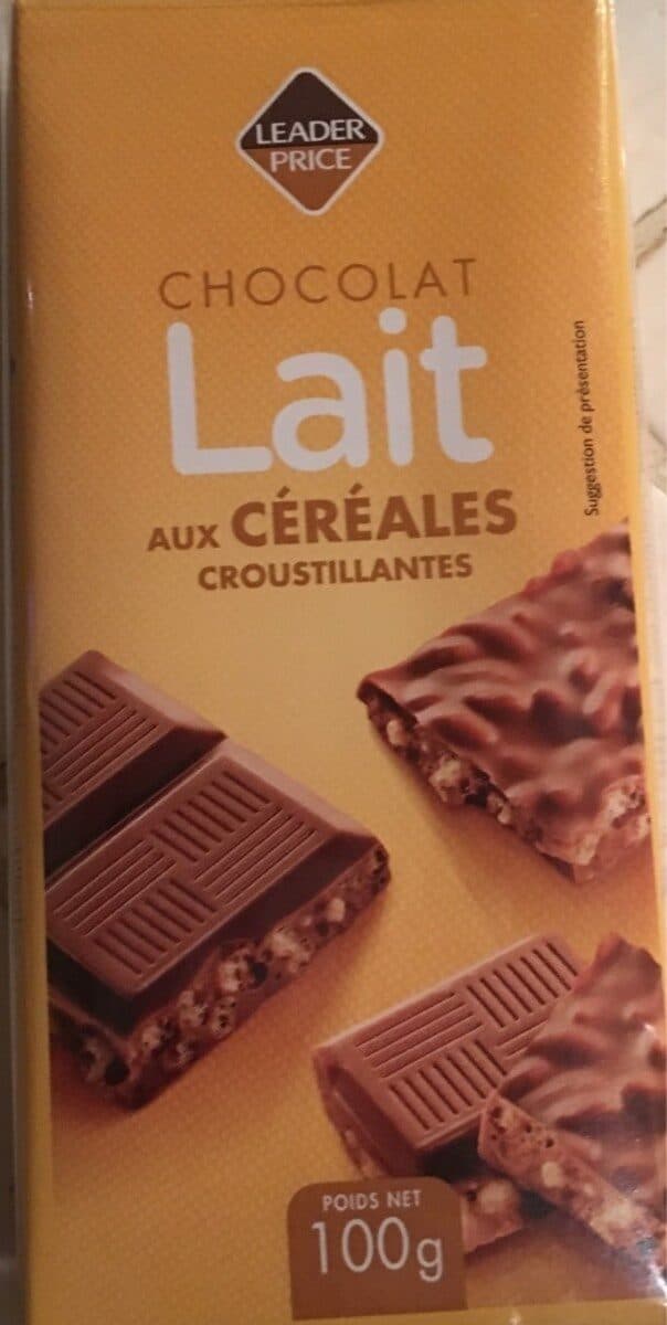 Leader Price Chocolat au Lait aux Céréales Croustillantes packshot