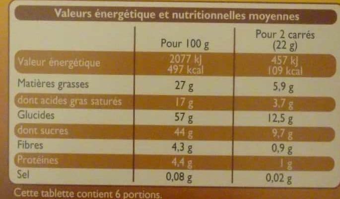 Leader Price Chocolat Noir Fourré Mangue & Passion packshot