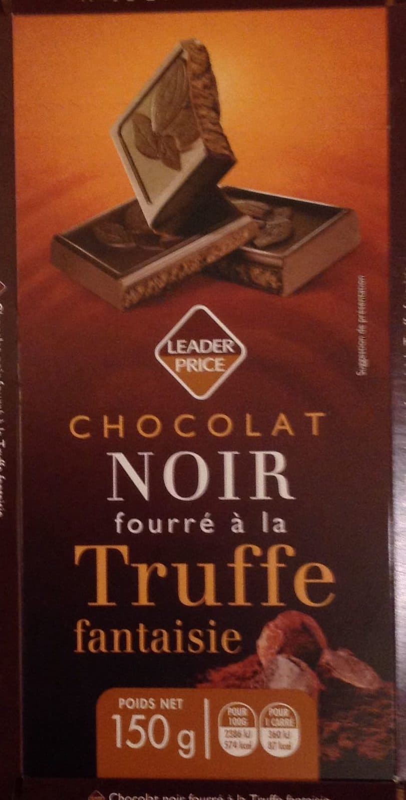 Leader Price Noir Fourré Truffe Fantaisie packshot