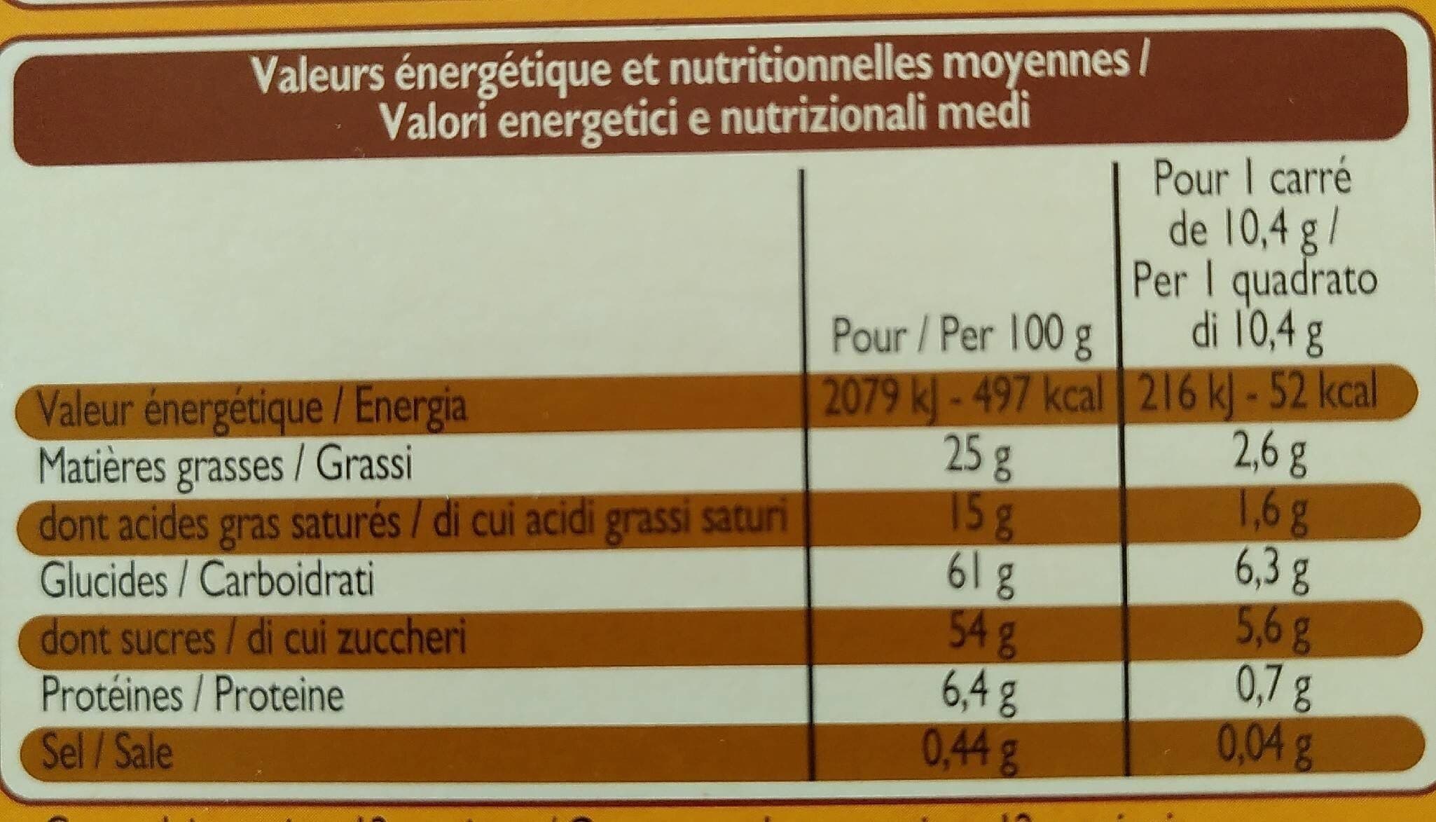 Leader Price Chocolat Lait Fourré au Caramel Fondant packshot