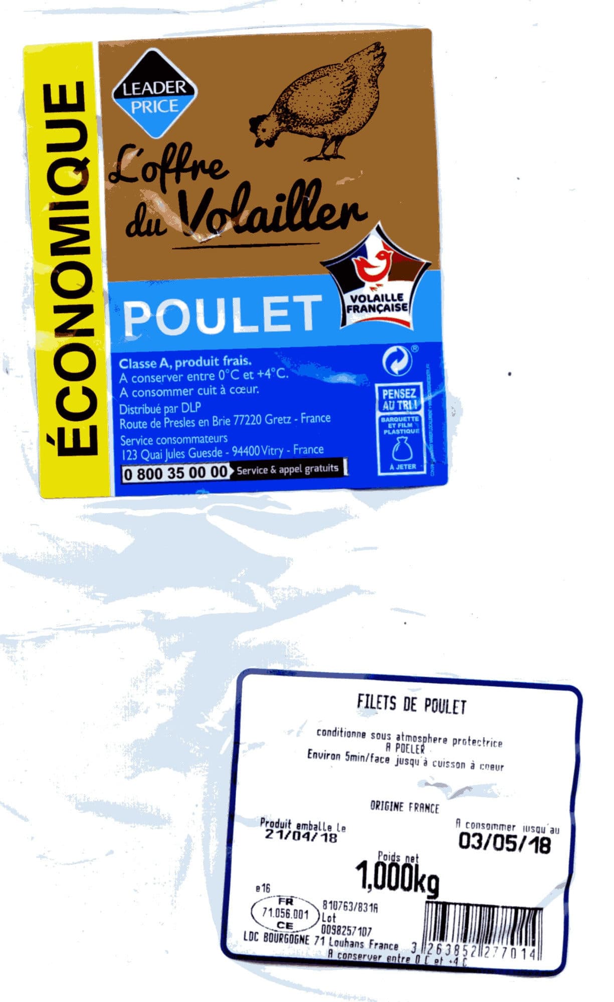Leader Price Filets de poulet packshot