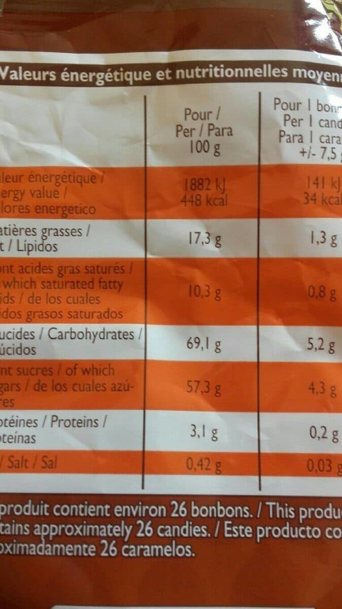 Open Food Facts Caramels chocolats packshot