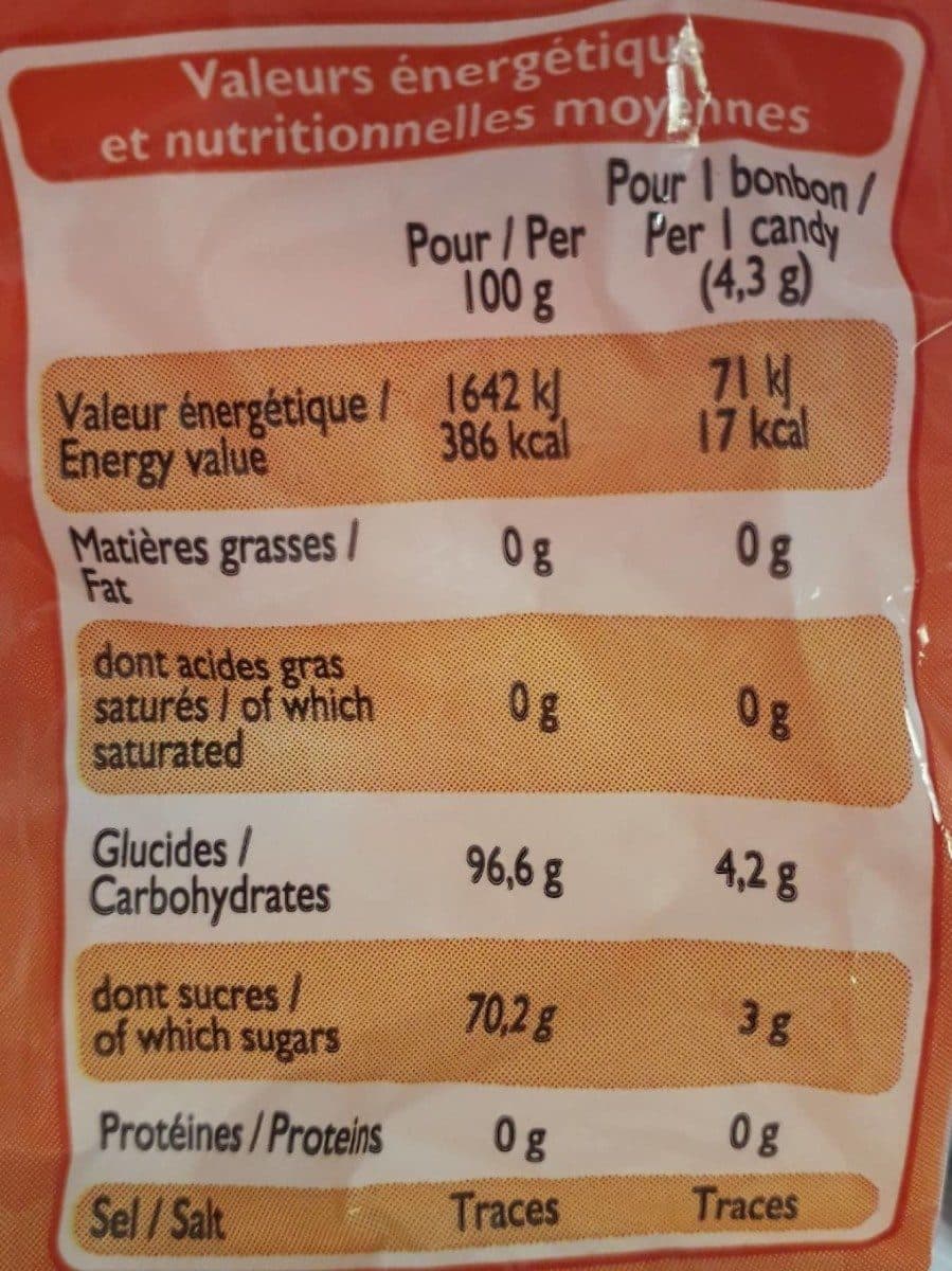 Open Food Facts Bonbons au miel packshot
