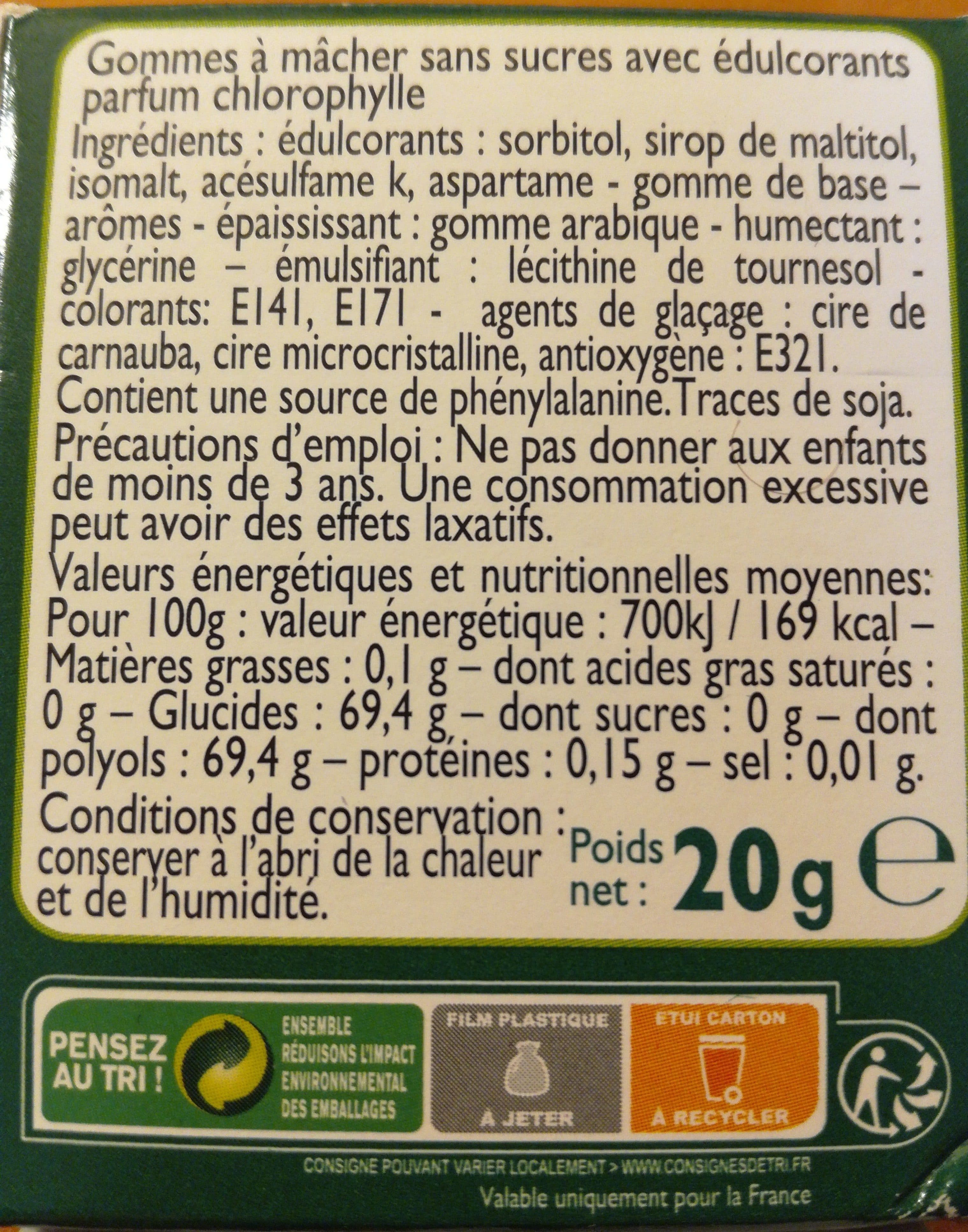 Leader Price Dragées Chewing Gum Parfum Chlorophylle packshot