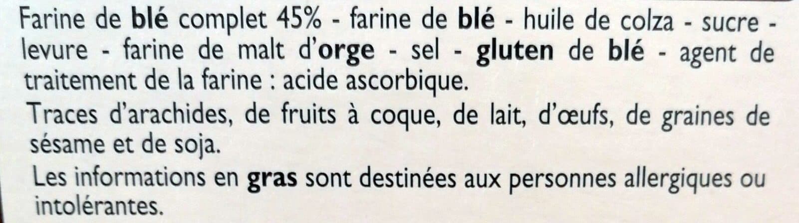 Leader Price Petits pains grillés au blé complet packshot