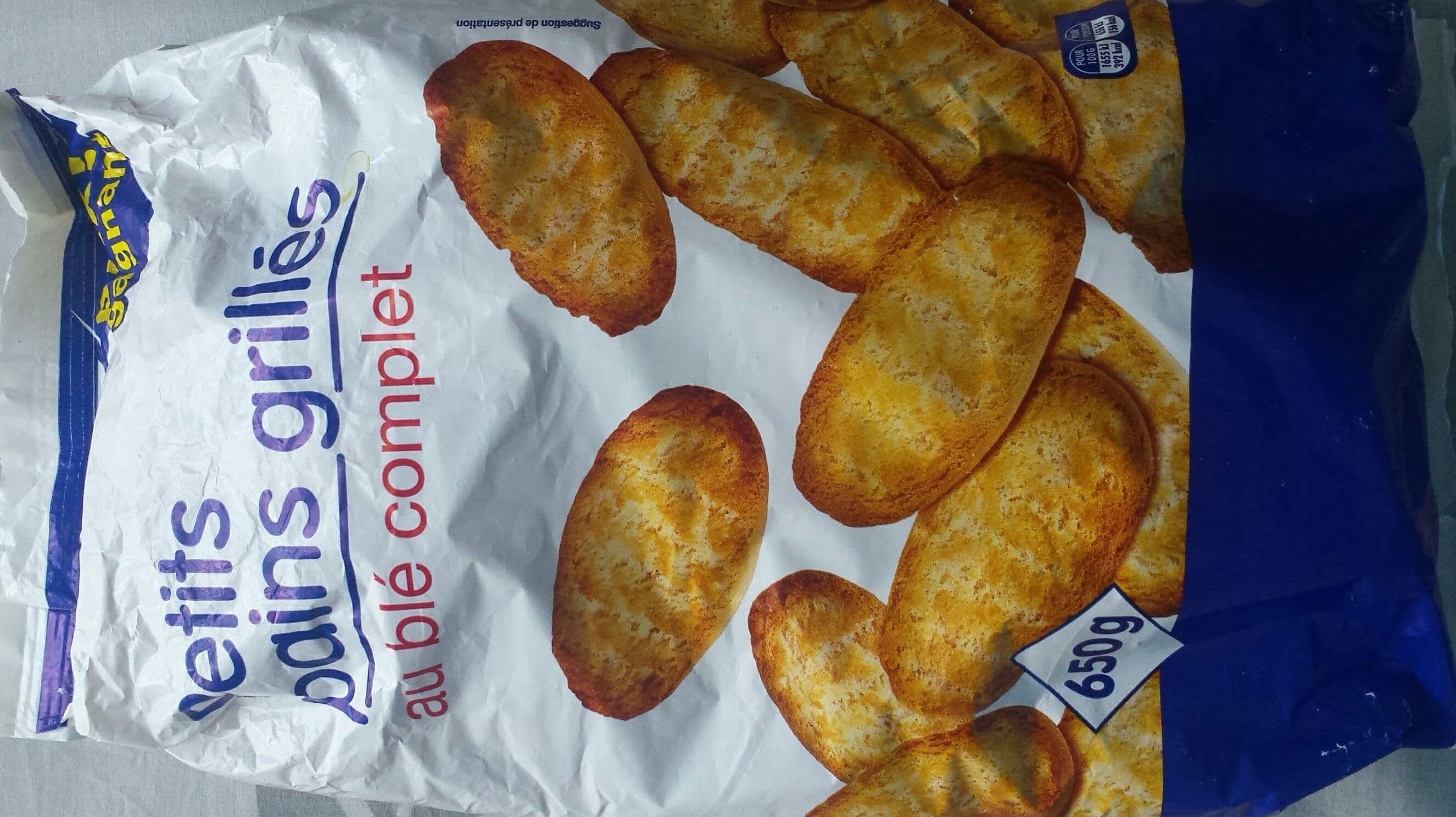 Leader Price Petits pains grillés au blé complet packshot