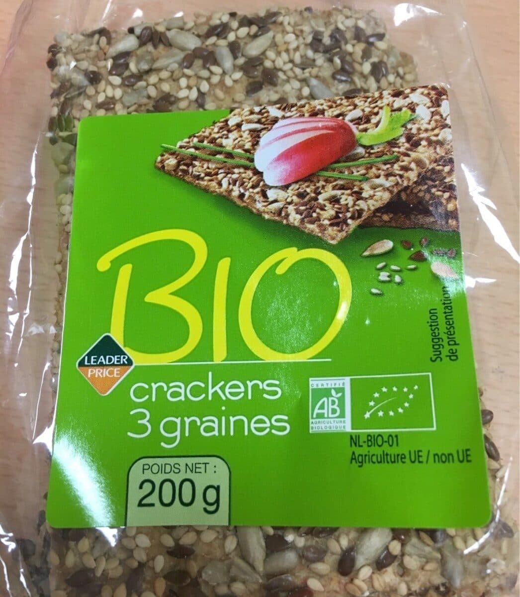Leader Price Crackers 3 graines packshot