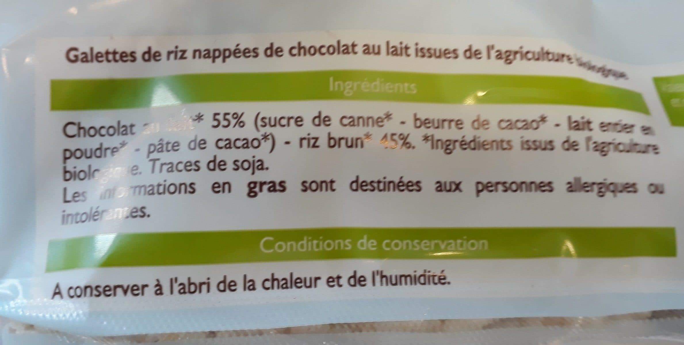 Leader Price Galette de riz chocolat au lait packshot