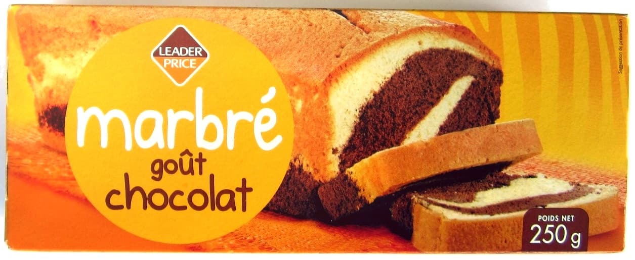 Leader Price Marbré goût chocolat packshot