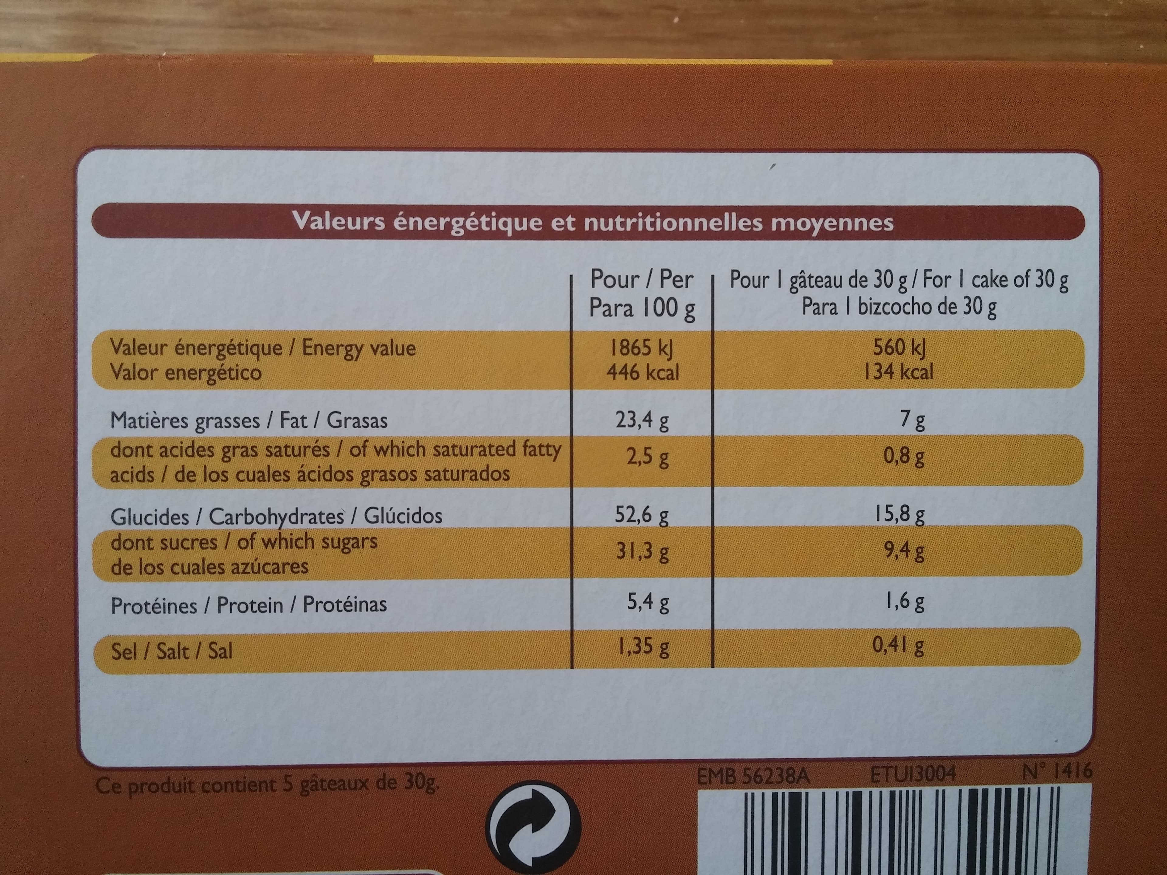 Leader Price Petits fourrés au Cacao Noisette packshot