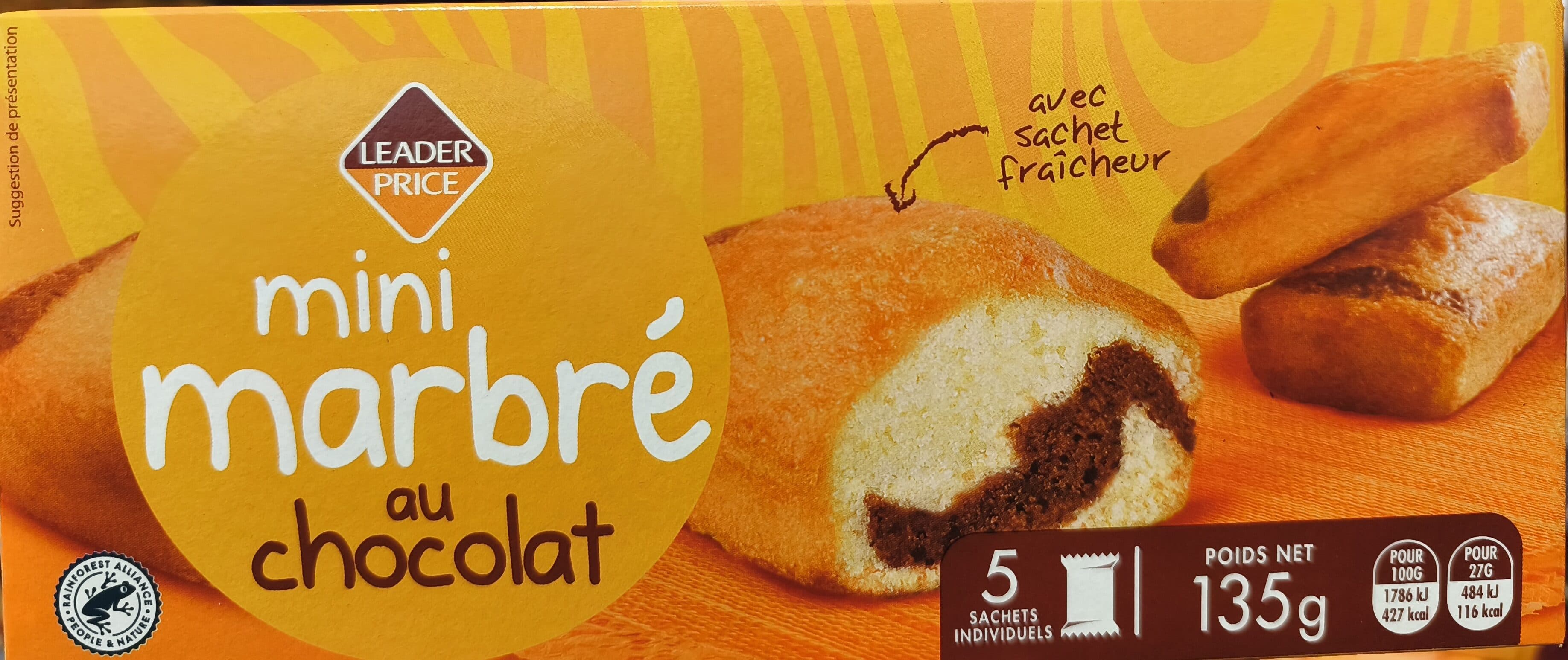 Leader Price Mini marbré au chocolat packshot