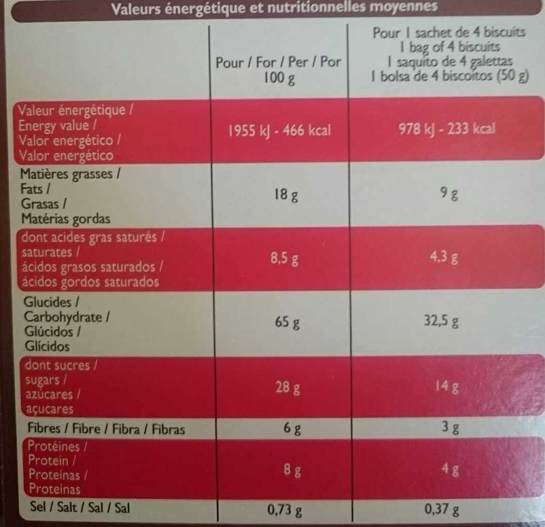 Leader Price Biscuits P'tit Déj céréales & Pépites de chocolat packshot