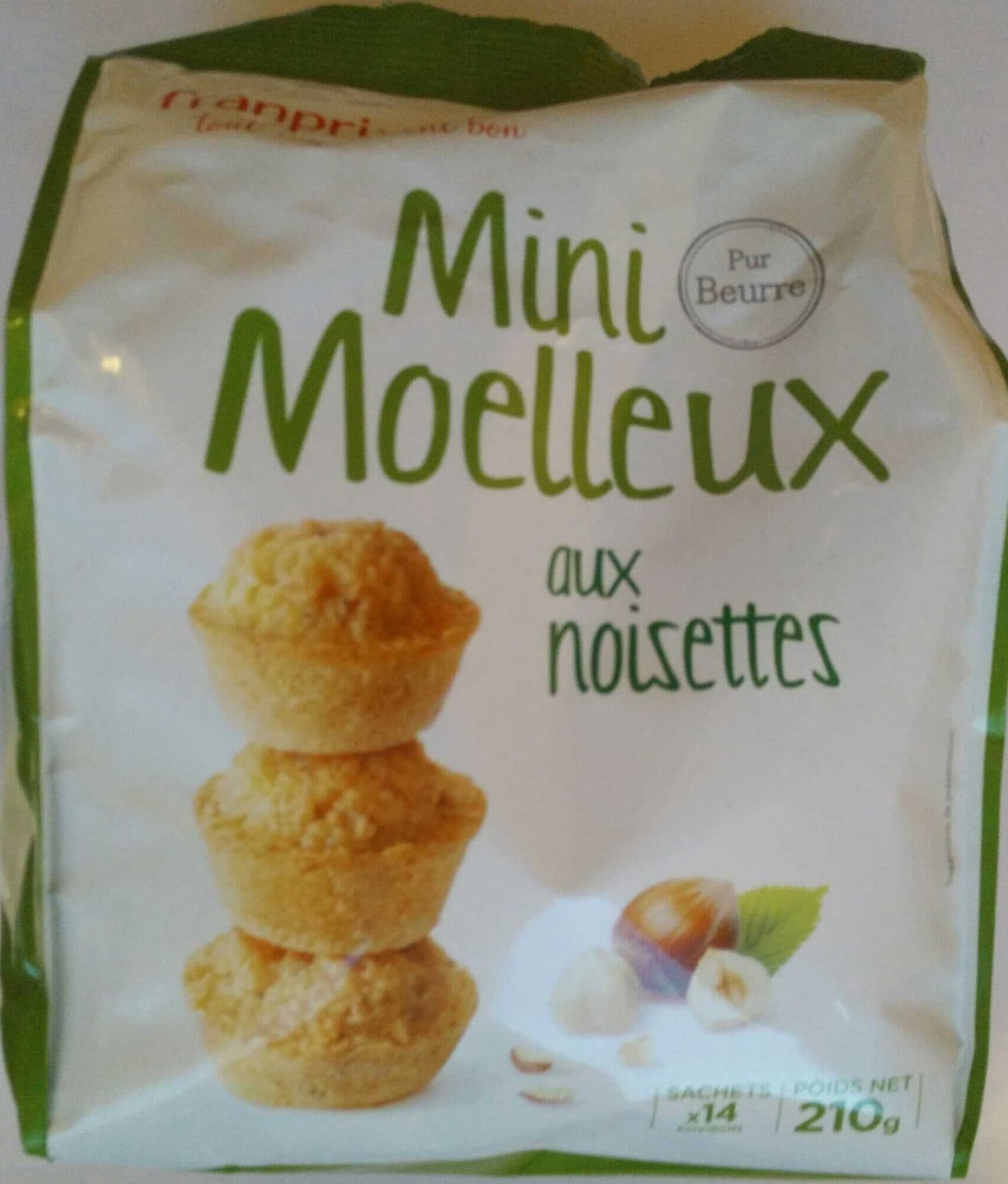 Marché Franprix 14 mini moelleux aux noisettes packshot
